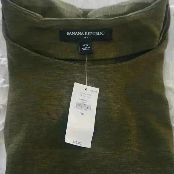BANANA REPUBLIC SLUB TRAPUNTO T-SHIRT - Picture 5 of 6
